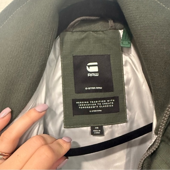 G-STAR Raw Green Trucker Collar Jacket XS - Picture 4 of 13